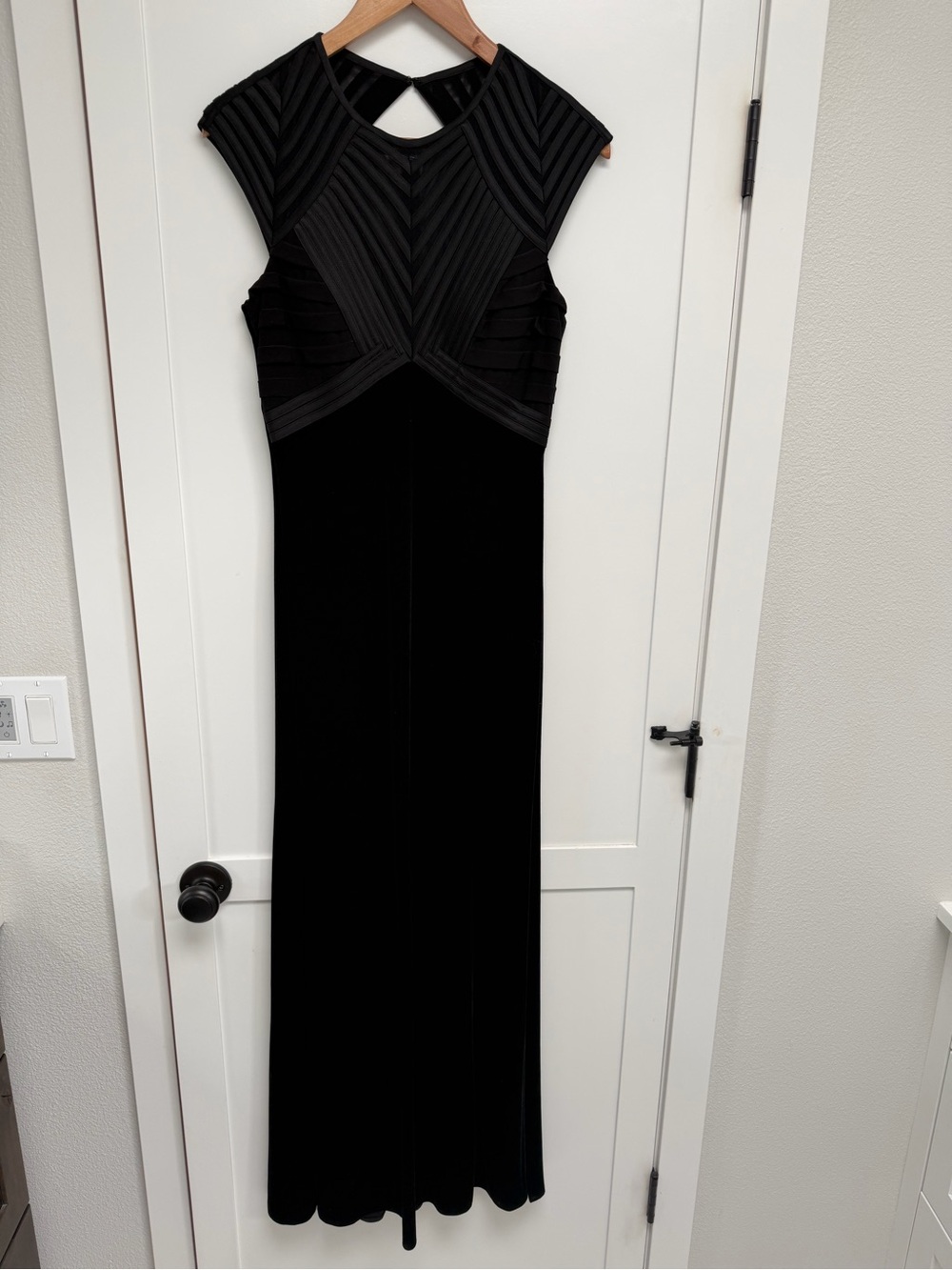 Black velvet gown